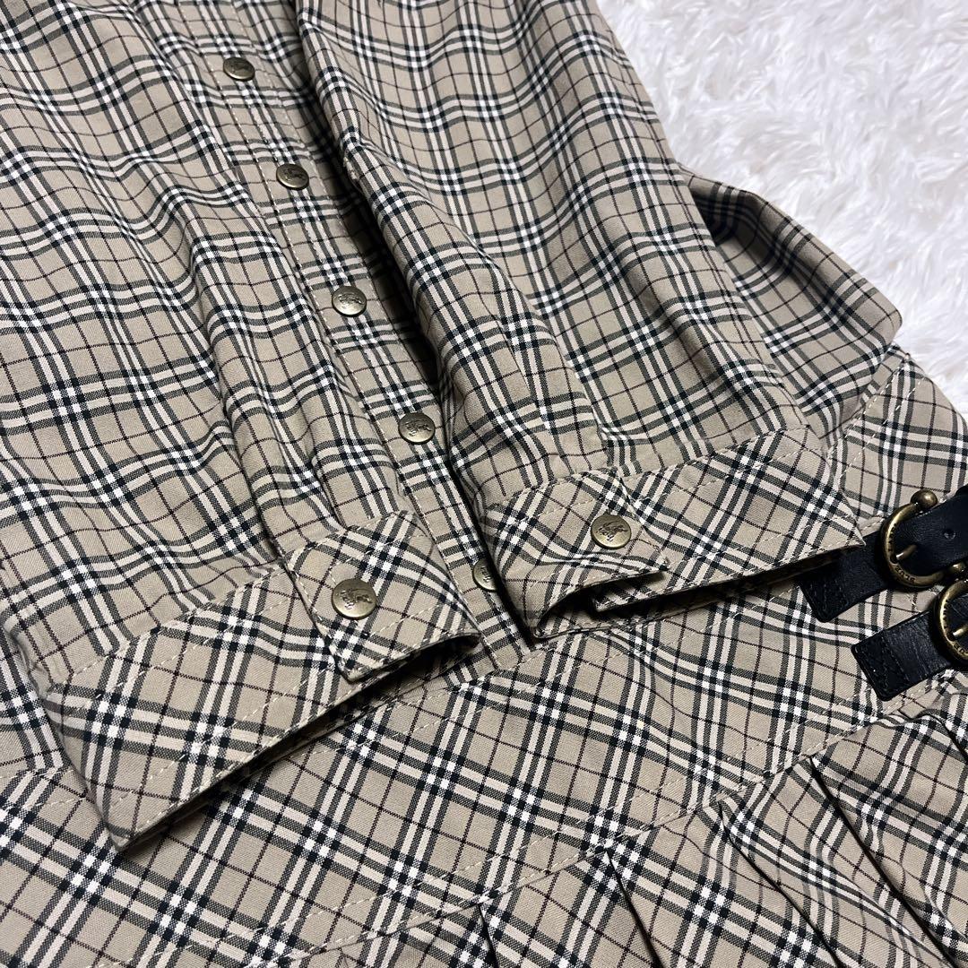 BURBERRY BLUE LABEL ノバチェック ワンピース ベルト付き M
