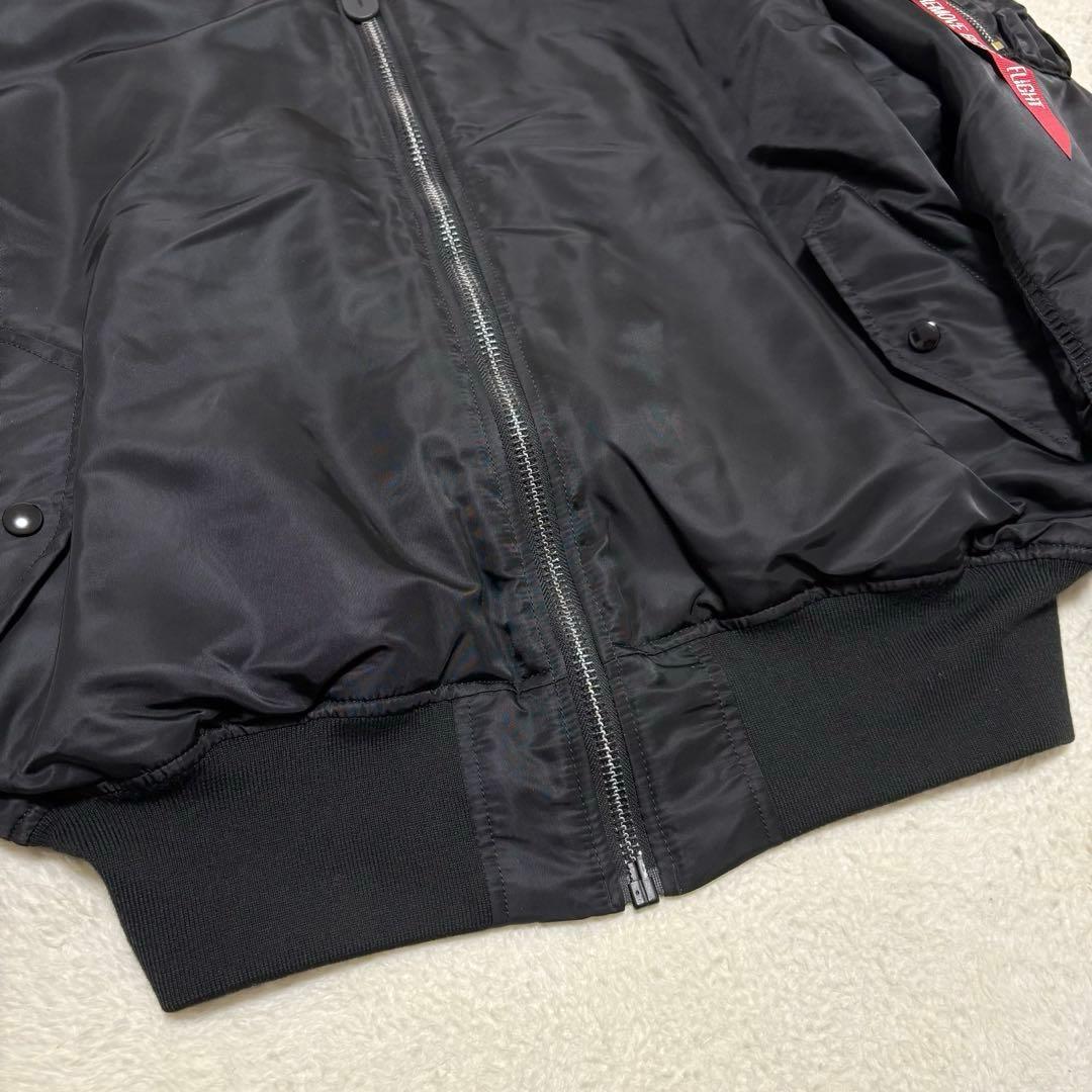【美品 XL】 ALPHA INDUSTRIES フライトジャケット ブラック