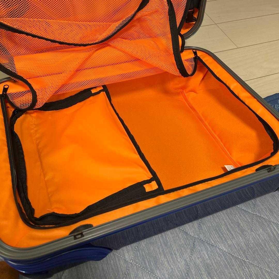 定価の半値以下】トラべリストスーツケース ネイビー×オレンジ 63L
