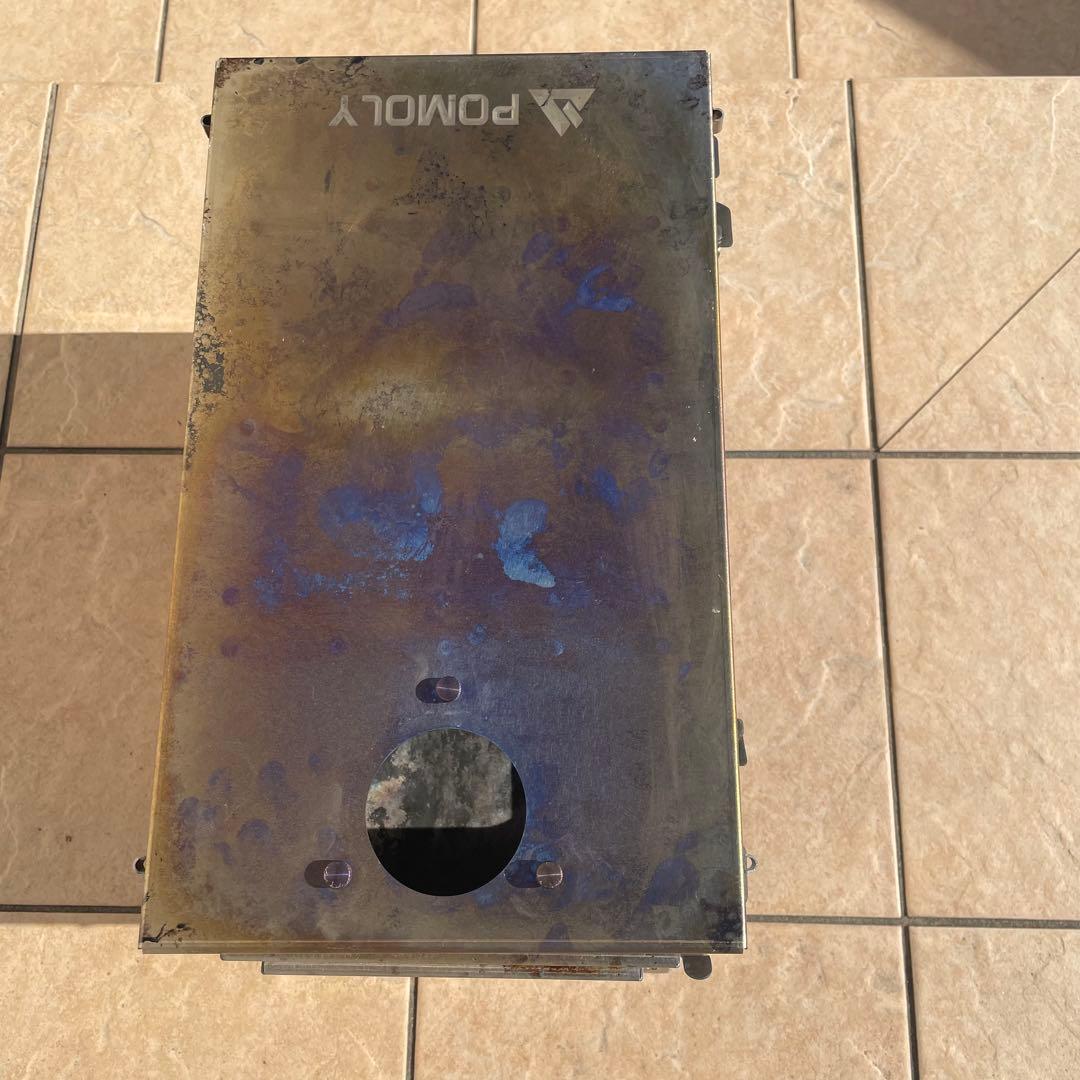 POMOLY T1 Max 折りたたみチタン薪ストーブ サイドテーブル付き