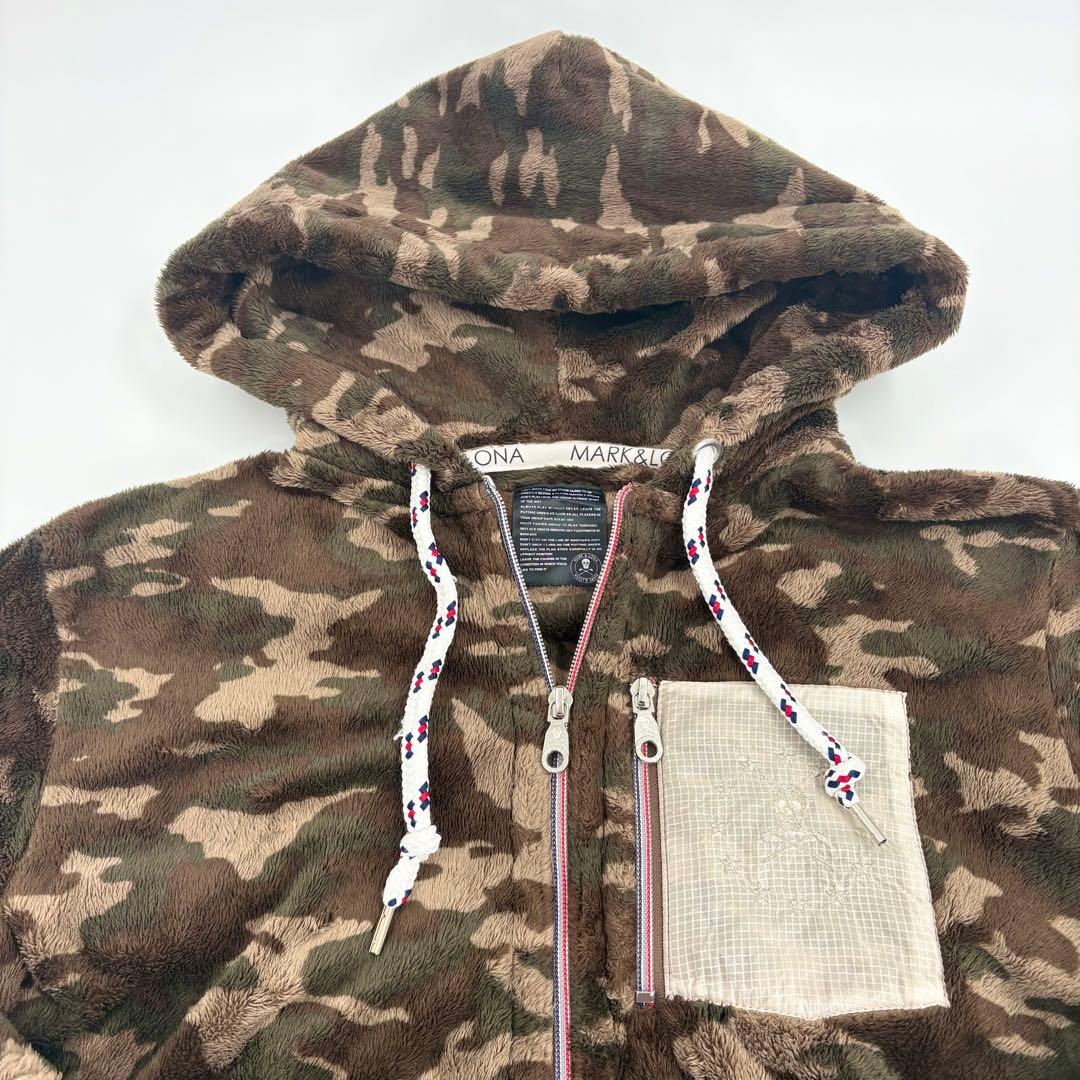 美品MARK&LONA マークアンドロナ ボア パーカー カモフラ L 677