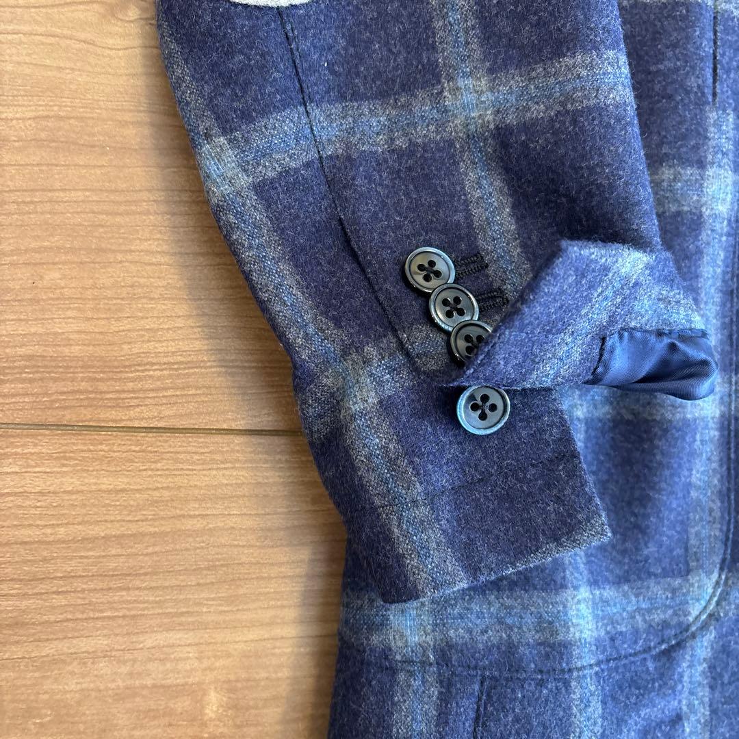 【新品】L.B.M.1911 ネイビーチェック ジャケット size\"46R\"