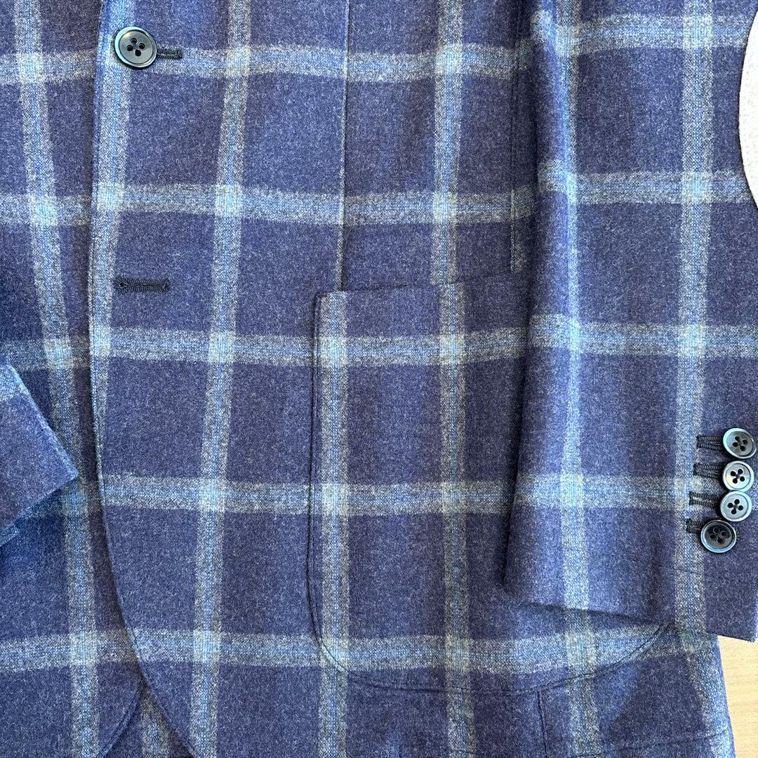 【新品】L.B.M.1911 ネイビーチェック ジャケット size\"46R\"