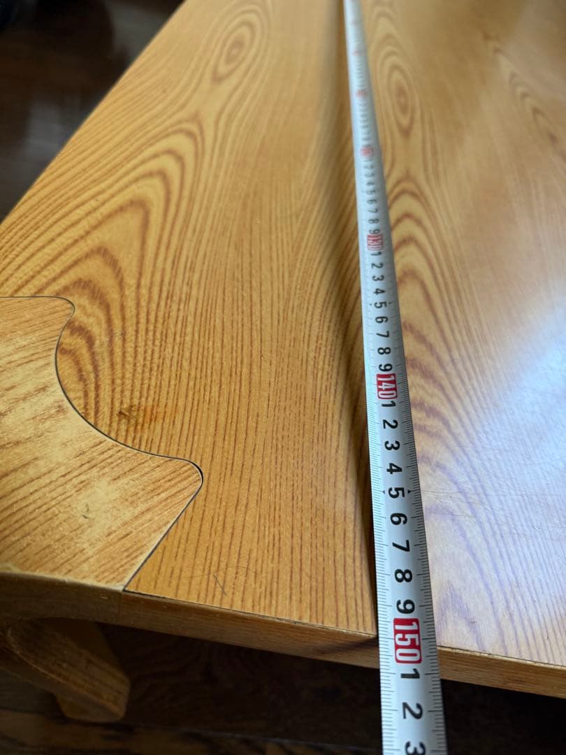 木製長方形　テーブル カーブ脚デザイン　座卓