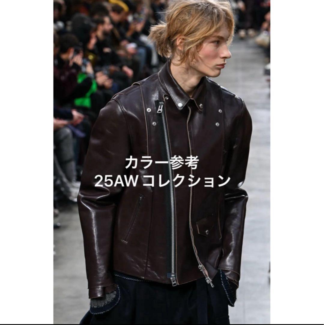 25SS Sacai Leather Jacket 1 限定カラー ブラウン