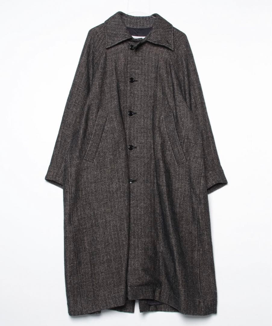 25AW【VOAAOV】WOOL LINEN HERRING BONE COAT