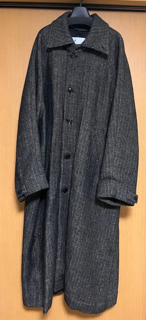 25AW【VOAAOV】WOOL LINEN HERRING BONE COAT
