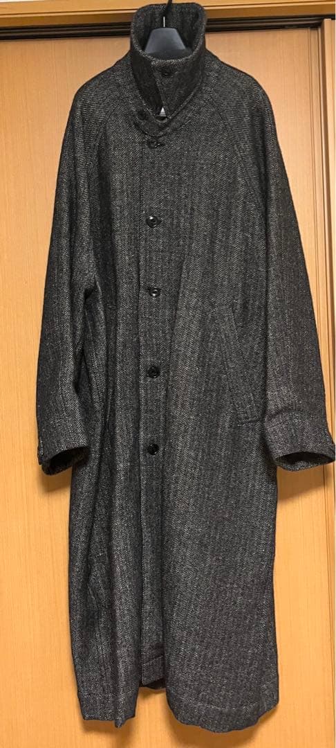 25AW【VOAAOV】WOOL LINEN HERRING BONE COAT