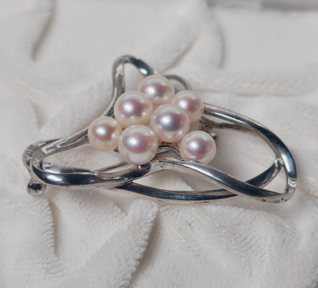 【美品 最高級!!】ミキモト ブローチ パール フォーマル 7珠 皇室御用達