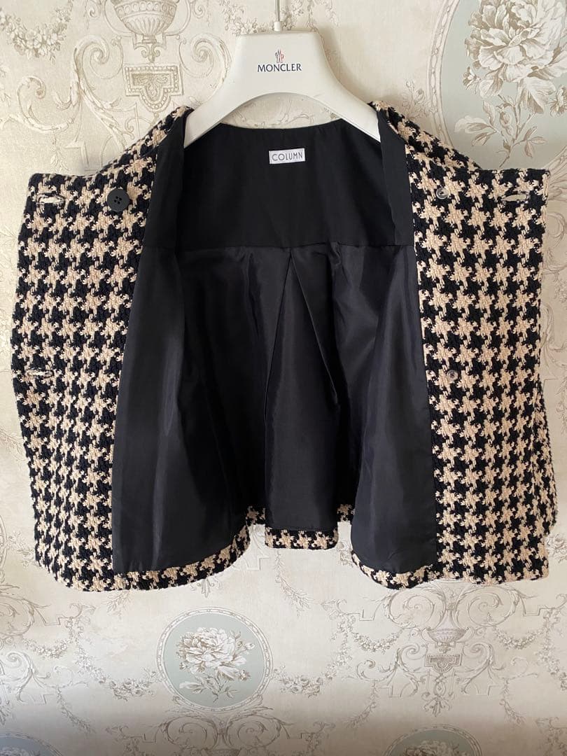 超美品⭐︎column ツイードボレロ風ケープコート ジャケット