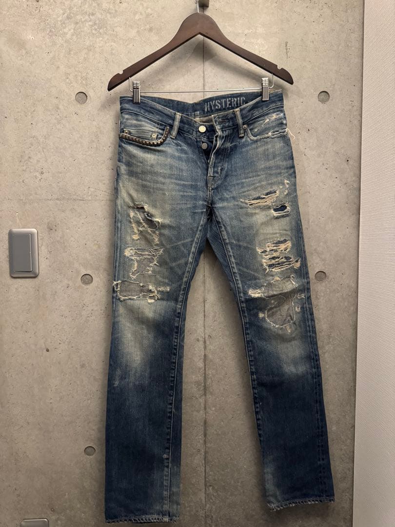レア世代 HYSTERIC GLAMOUR！ダメージ加工 ストレートデニム　29