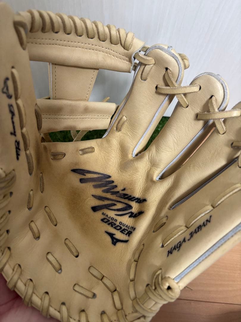 硬式用　日本製　波賀ジャパン　ミズノプロ ダイバーシティブルー　内野手