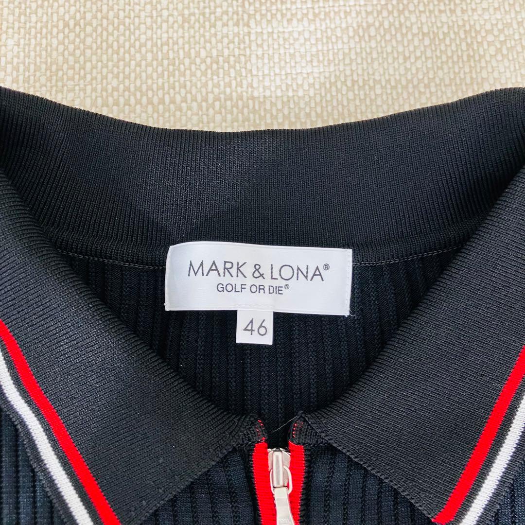 【極美品】マークアンドロナ ポロシャツ ニット ゴルフ ハーフジップ 黒 46