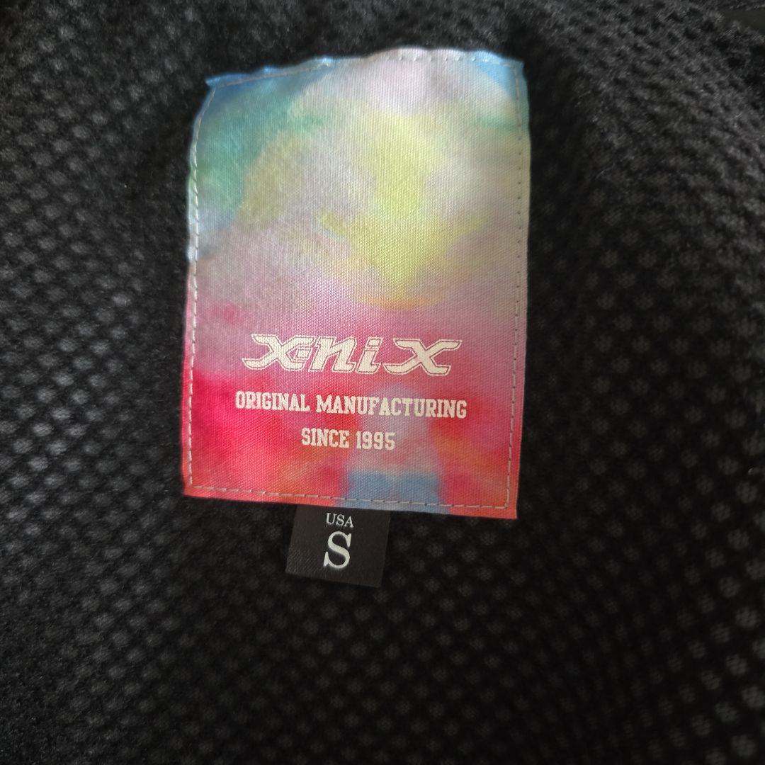 【値下げ】x-nix フード付きジャケット ネイビー/バーガンディ