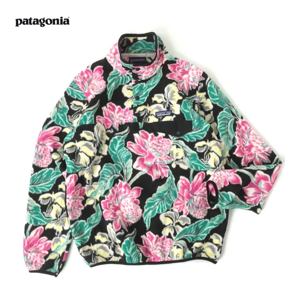 patagonia フリースジャケット レディース 花柄 総柄 - メルカリ