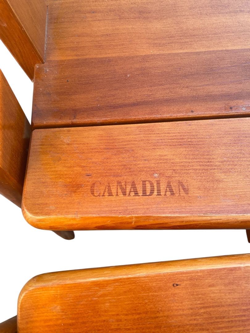 CANADIAN 木製ダイニングチェア 2脚セット