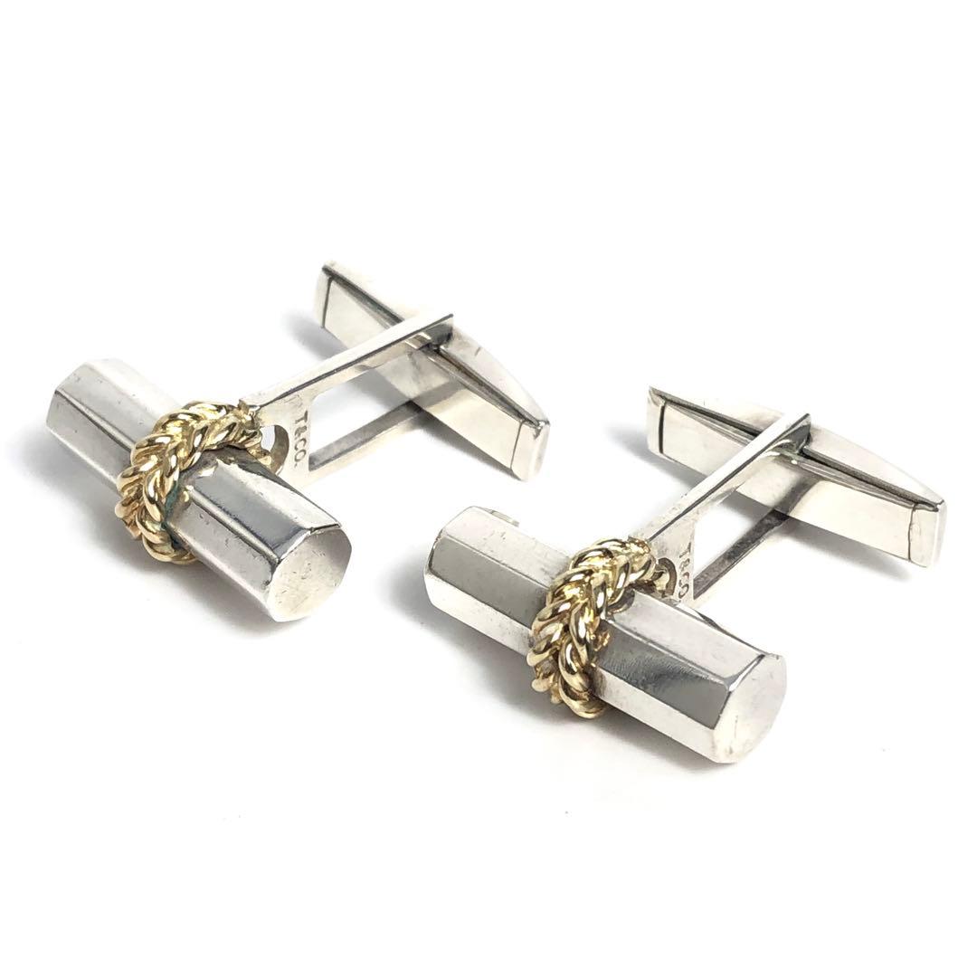 Tiffany ティファニー カフス 750×925 メンズ コンビ YG×SV