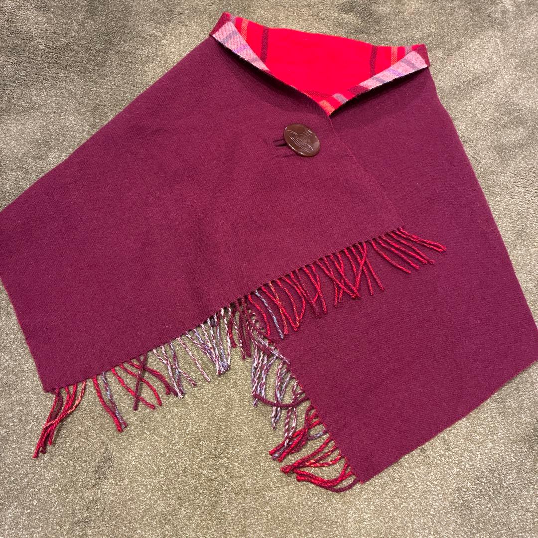 Vivienne Westwood リバーシブル ボタン付 ケープ ポンチョ