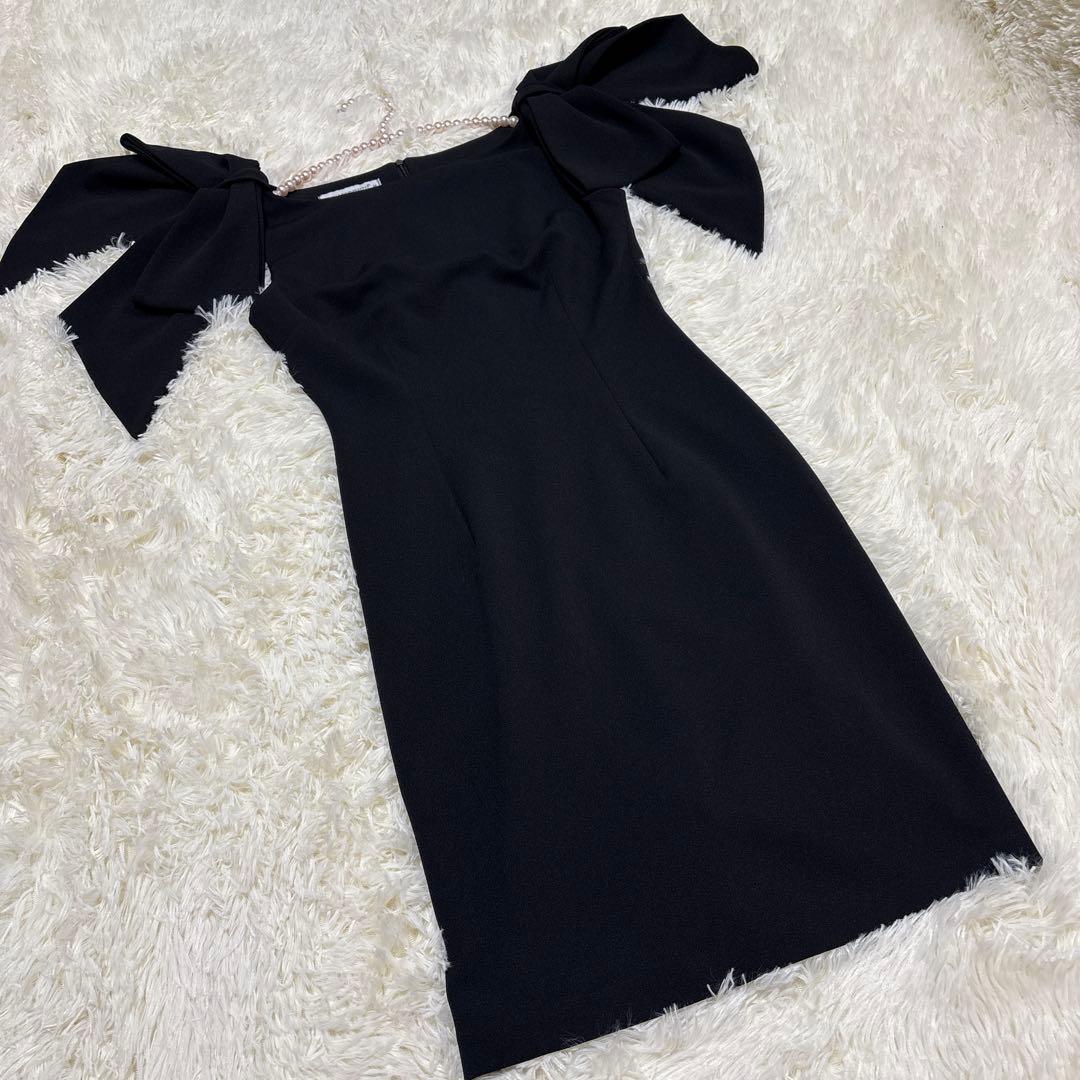 新品未使用　RINASCIMENTO ブラック ノースリーブワンピース Mリボン