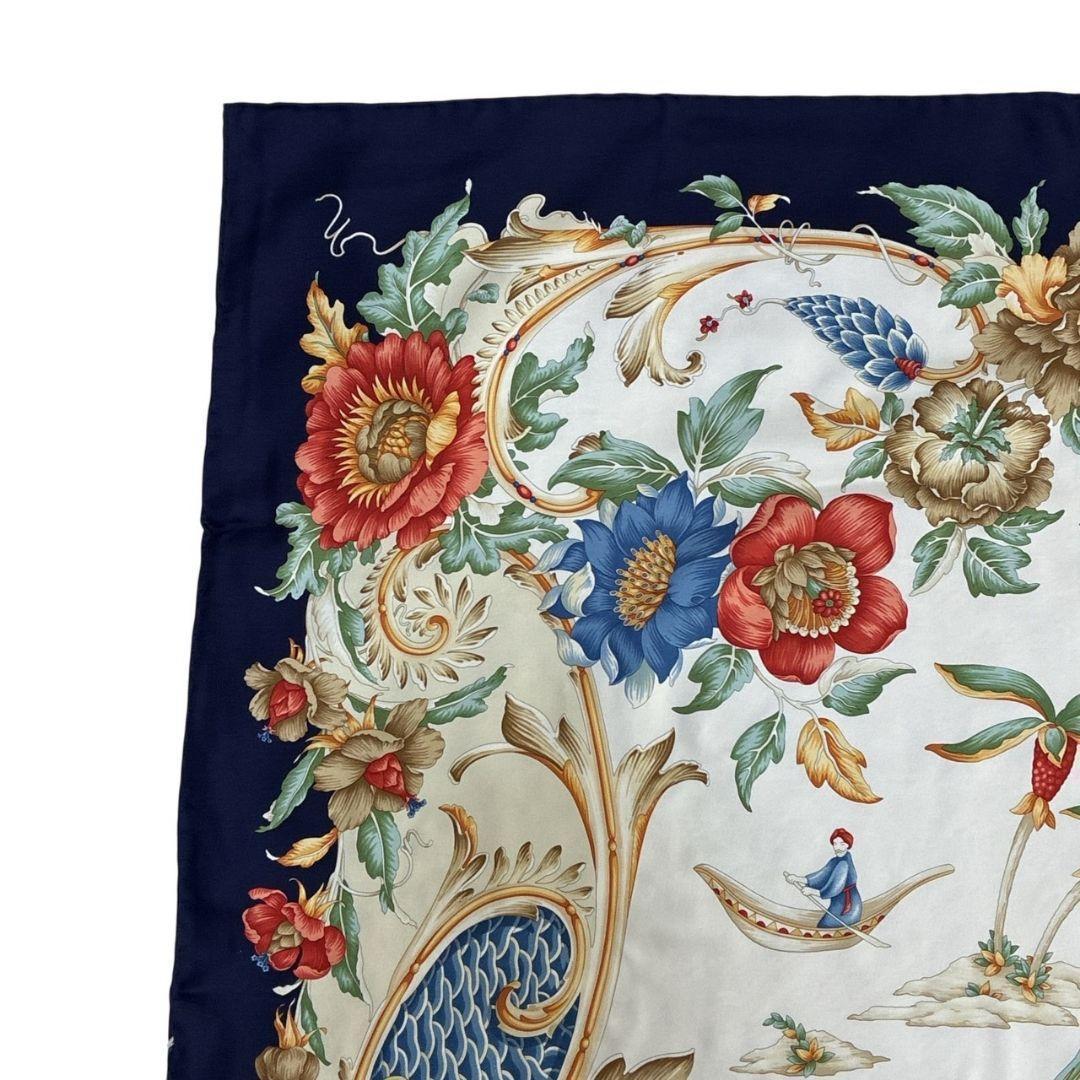 極美品✨サルヴァトーレフェラガモ シルク 大判スカーフ ストール イタリア 花柄
