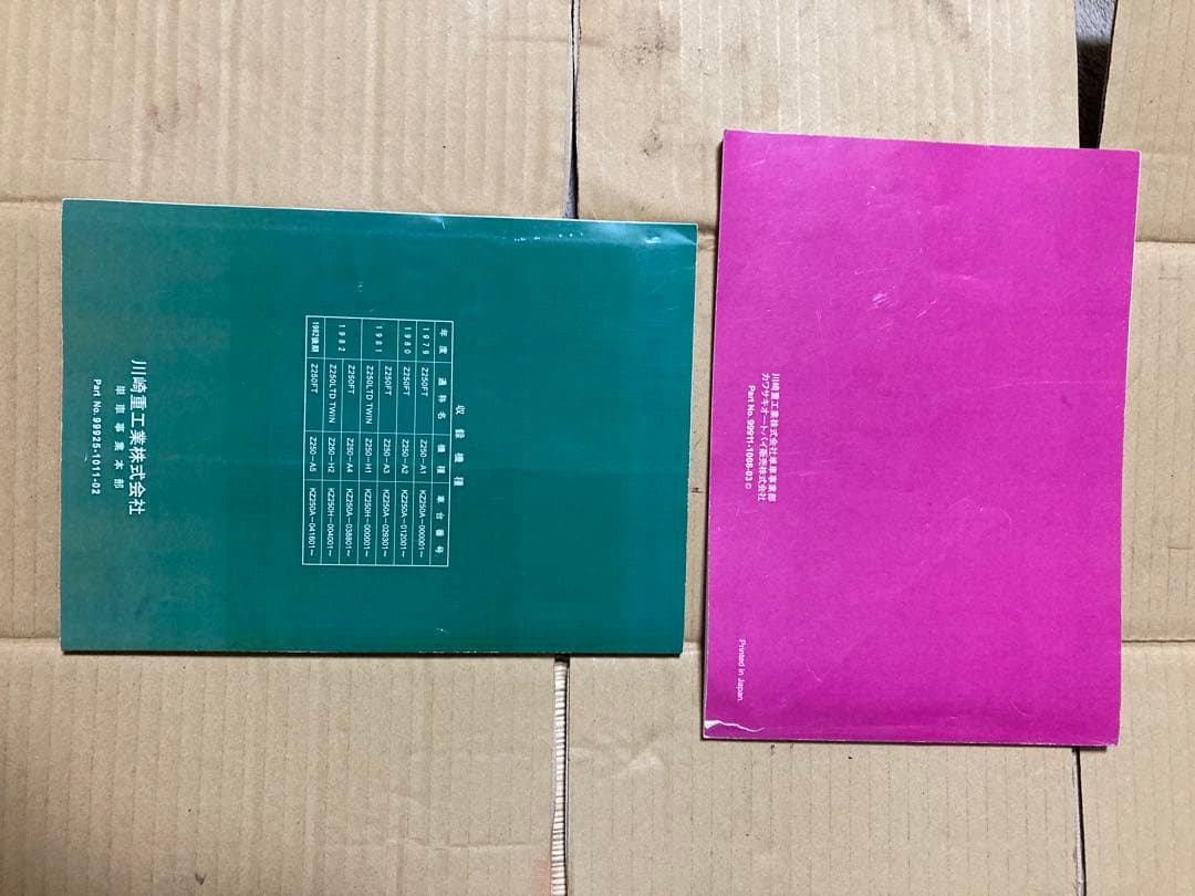 kawasaki Z250FT サービスマニュアル・パーツカタログ