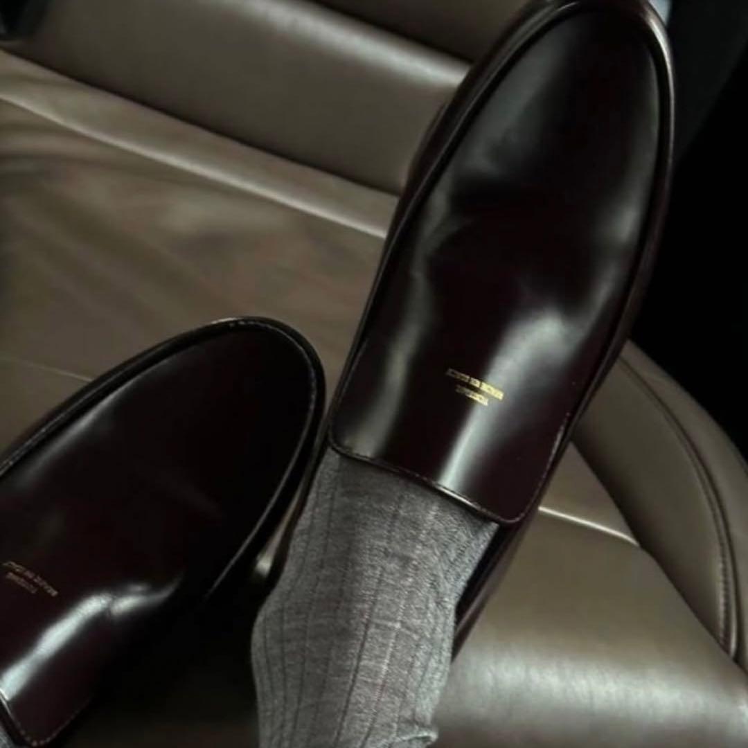 TOTEM】オーバル レザーローファー バーガンディー EU40 - メルカリ