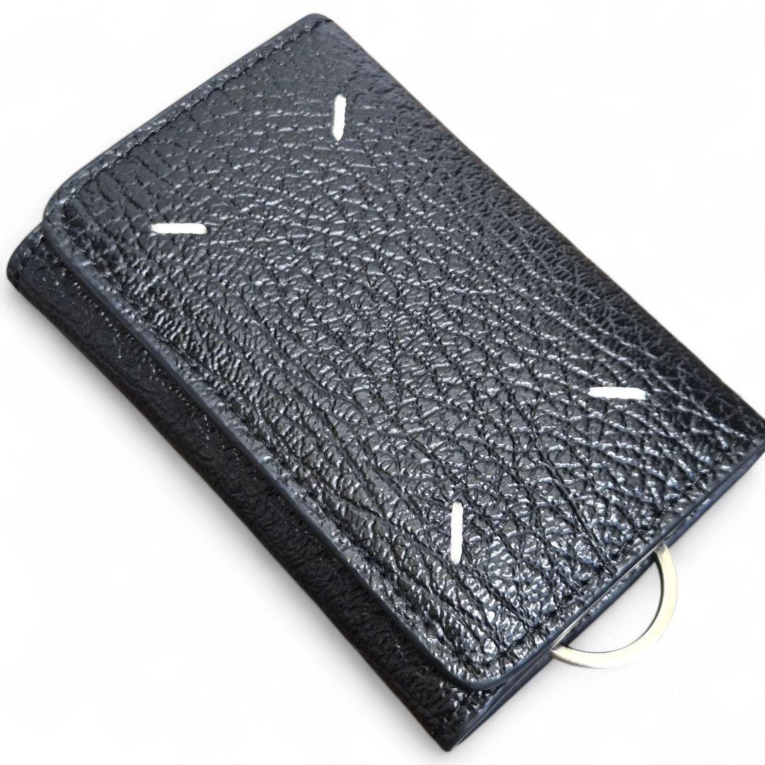 【未使用】メゾンマルジェラ 4ステッチ 6連 レザー キーケース ブラック