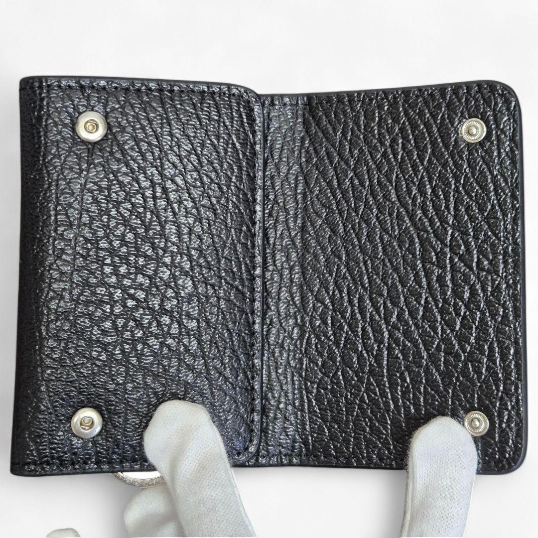 【未使用】メゾンマルジェラ 4ステッチ 6連 レザー キーケース ブラック