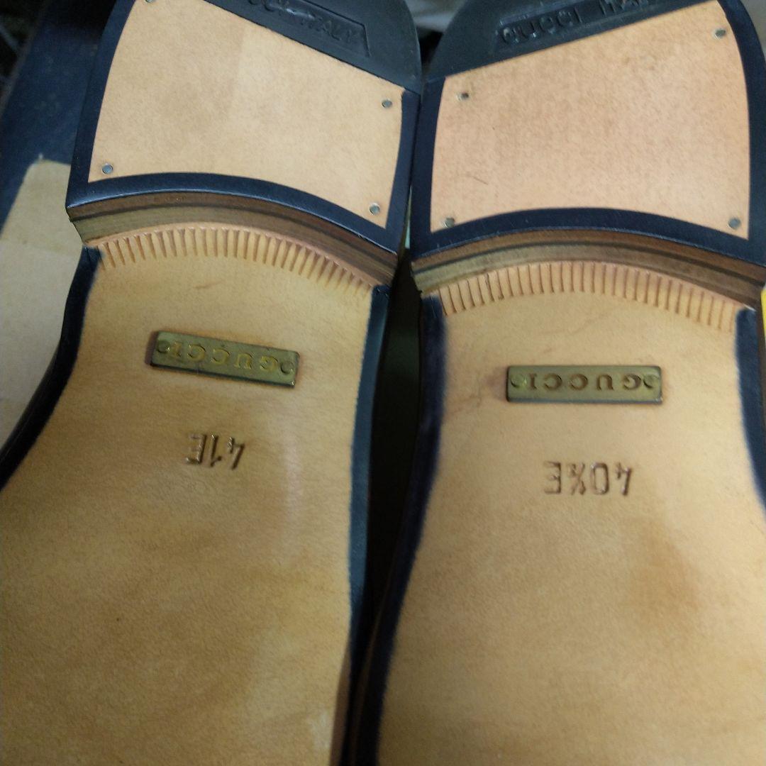 GUCCI ブラウン ドレスシューズ 右→左でサイズが違います