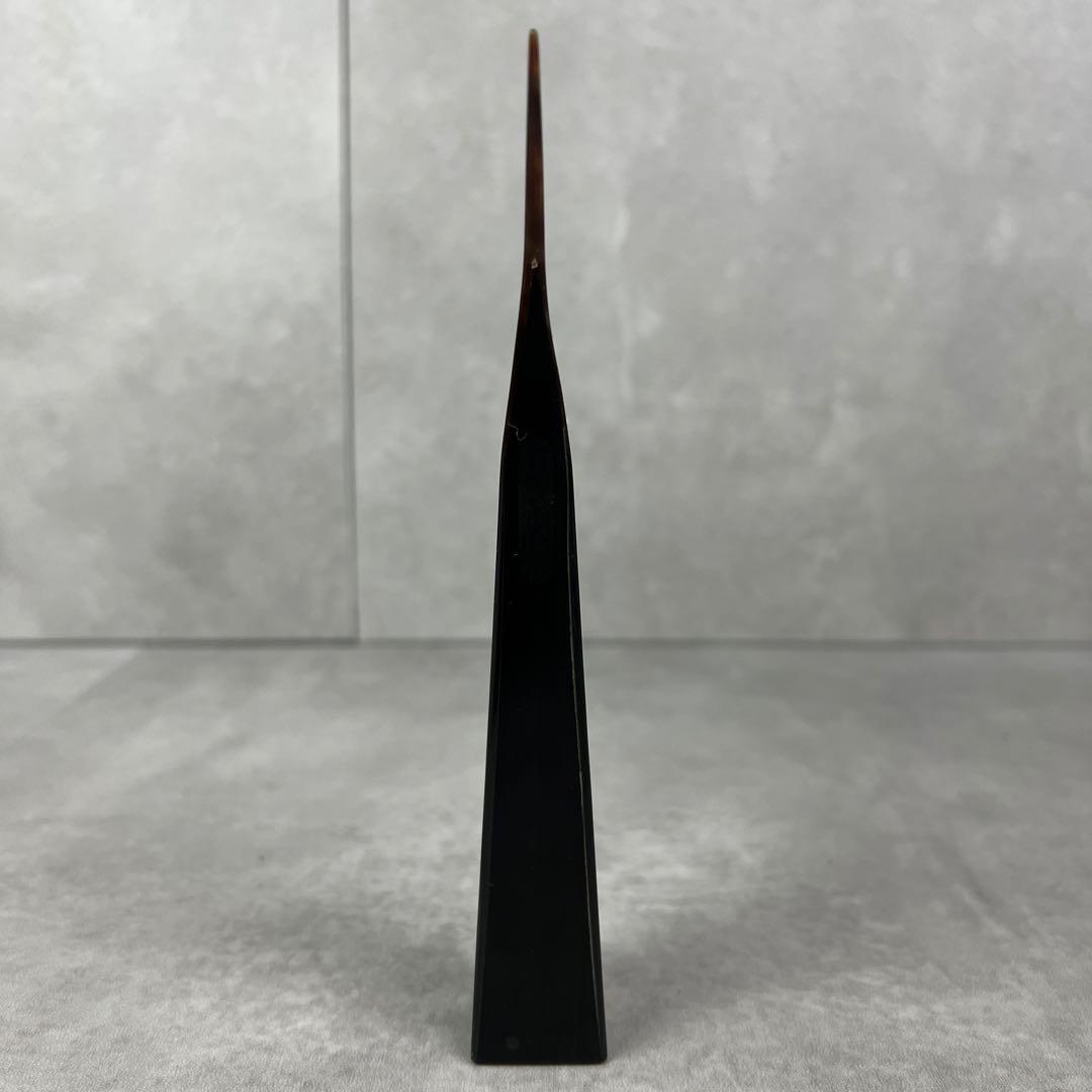 良品　三味線　撥　バチ　鼈甲　べっ甲　水牛台 天然素材　開き約9.2cm　ケース