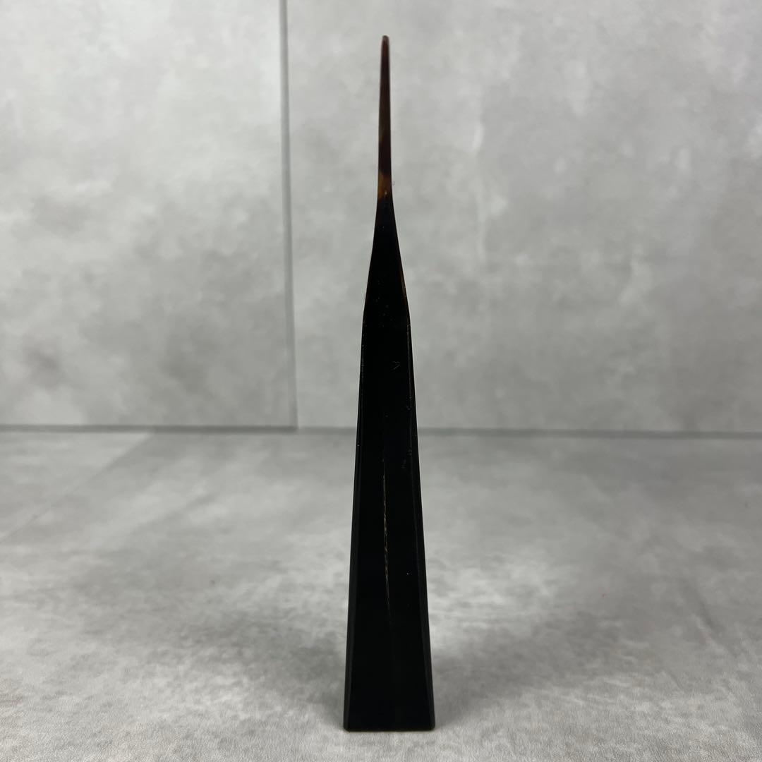 良品　三味線　撥　バチ　鼈甲　べっ甲　水牛台 天然素材　開き約9.2cm　ケース