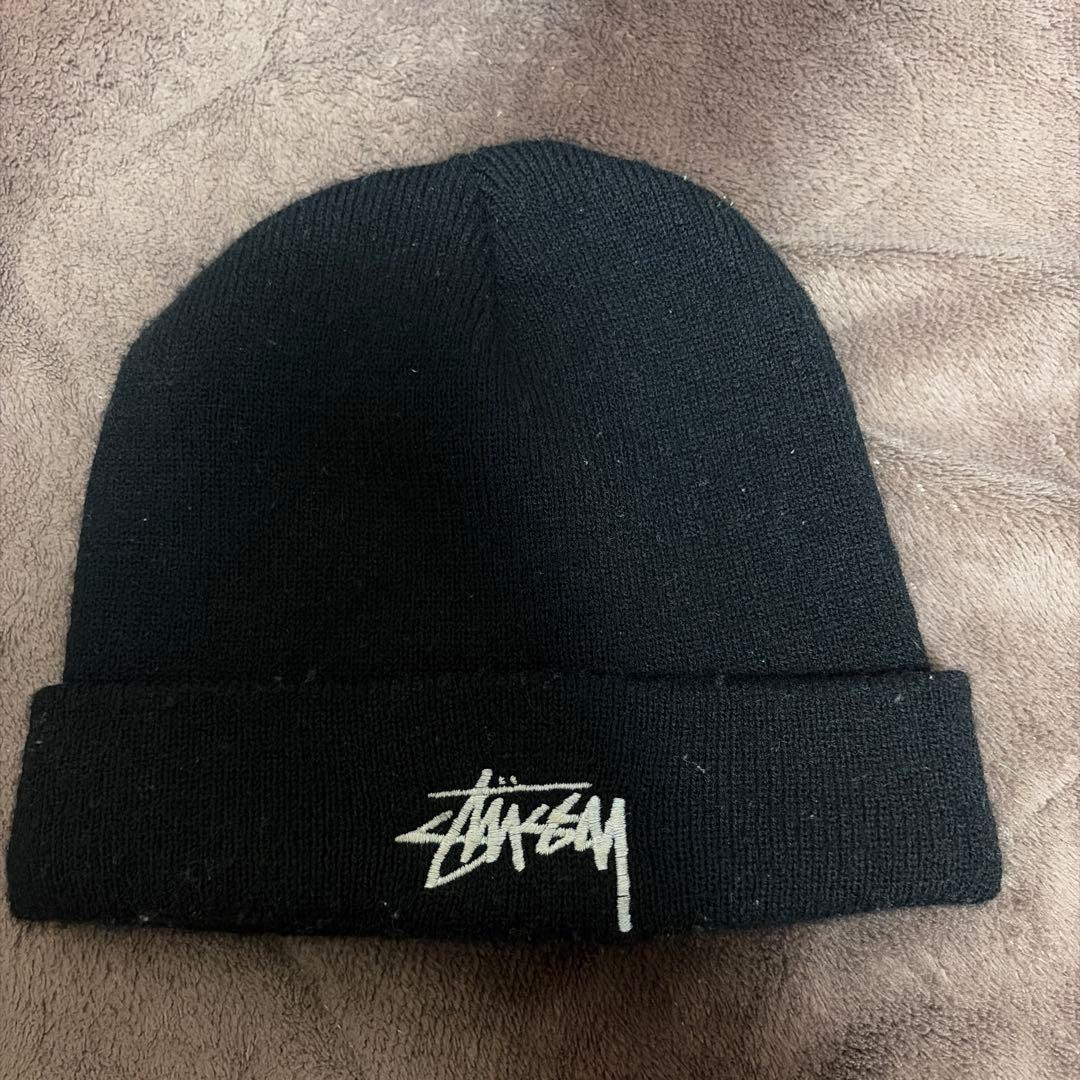 Stussy ブラック ビーニー - メルカリ