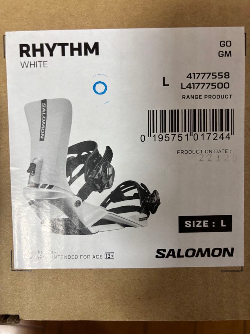 SALOMON RHYTHM ホワイト ビンディング L