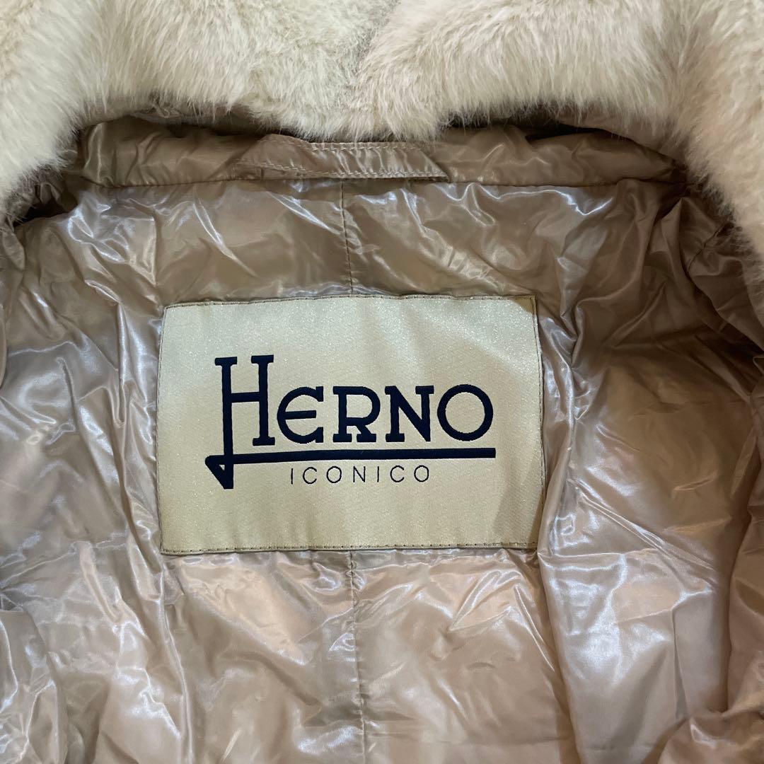 ヘルノ　ロングダウンコート　ベージュ　40 インポート　エレガント