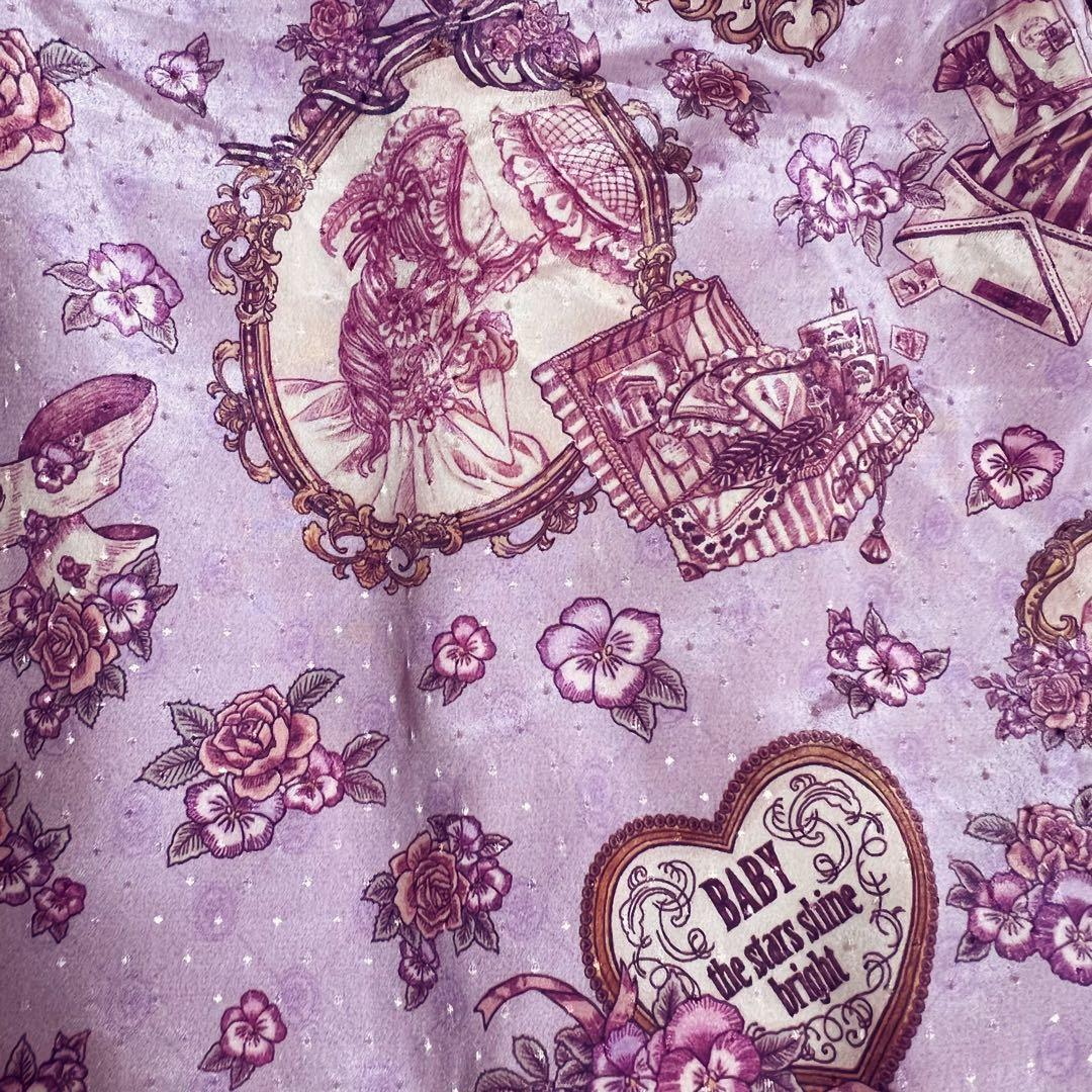 美品】BABY, ジャンパースカート＆リボンバレッタ ラベンダー JSK