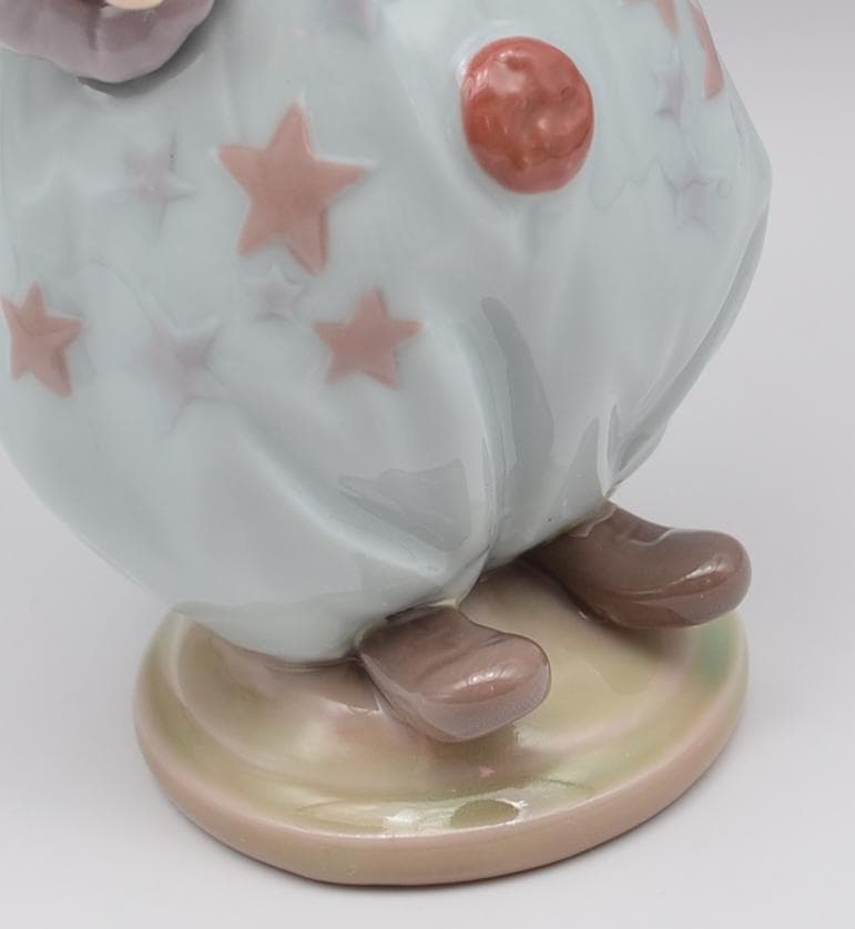 ボールを打つ／小さなピエロ リヤドロ 2体セット スペイン 光沢仕上げ