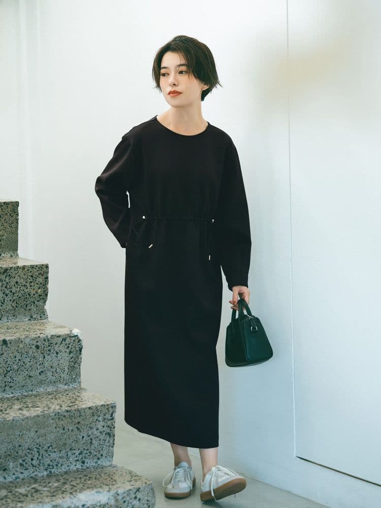 COHINA ドロストデザインダンボールワンピース short