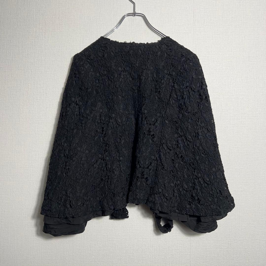コムデギャルソン フラワーレースケープジャケット ポンチョ シアー 花柄 羽織り