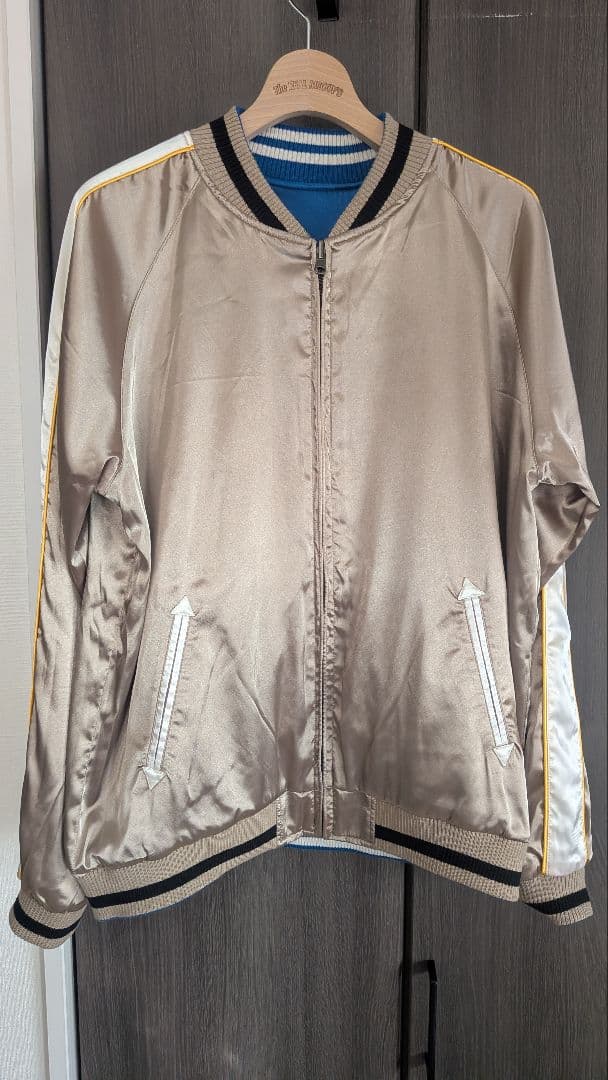 STRICT-G スタジャン 青/ベージュ刺繍入り ガンダム