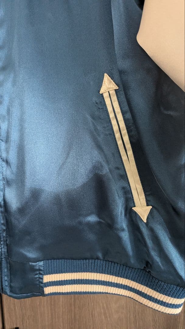 STRICT-G スタジャン 青/ベージュ刺繍入り ガンダム