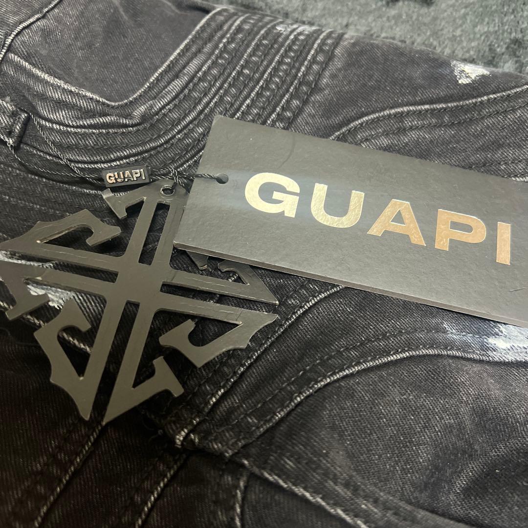 パンツ GUAPI Iron Grey Piercing Denim size28