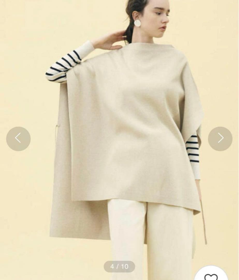 新品タグ付　トゥモローランド　ギャルリーヴィー　コットンシルクラップマント