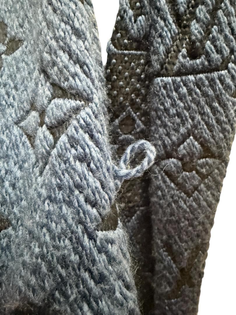 ルイ・ヴィトン エシャルプ・ロゴマニア マフラー モノグラム ブルー