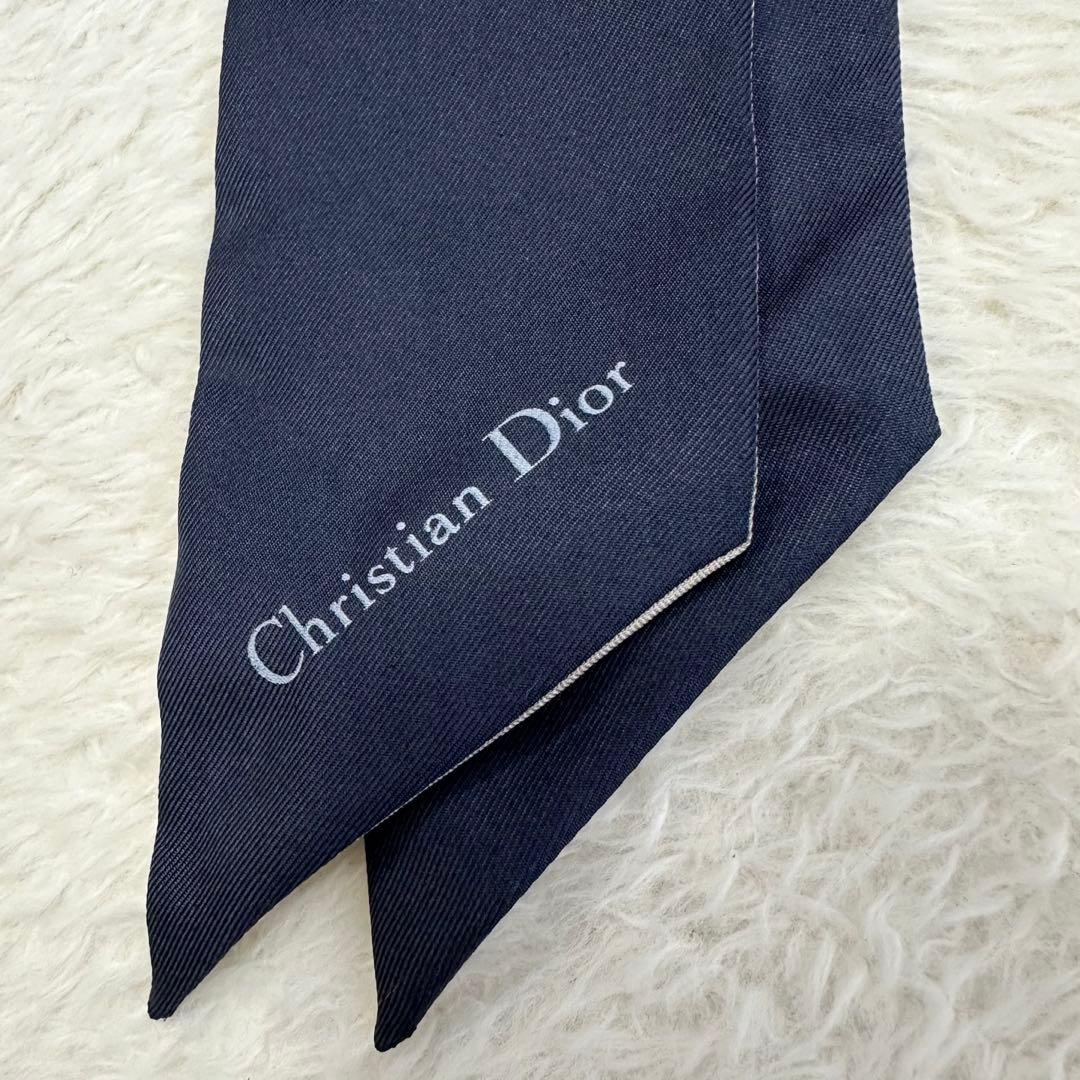 美品✨Dior ディオール ミッツァ スカーフ ネイビー トロッター