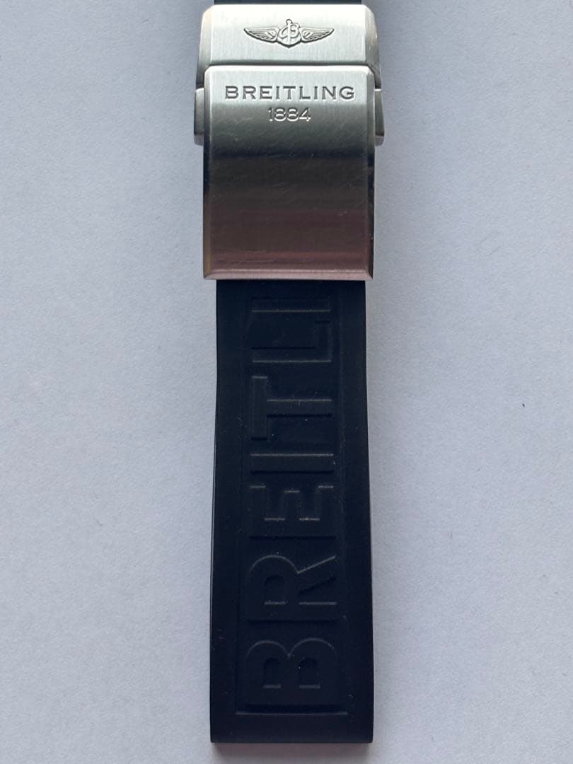 【希少（廃盤）、美品、未使用に近い】ブライトリング 純正 ラバーベルト　バックル