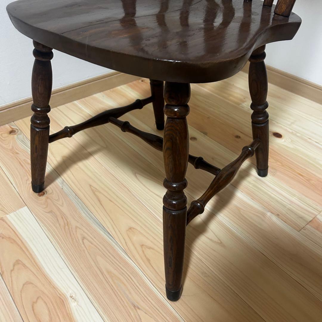 ダークブラウン ダイニングチェア　天然木