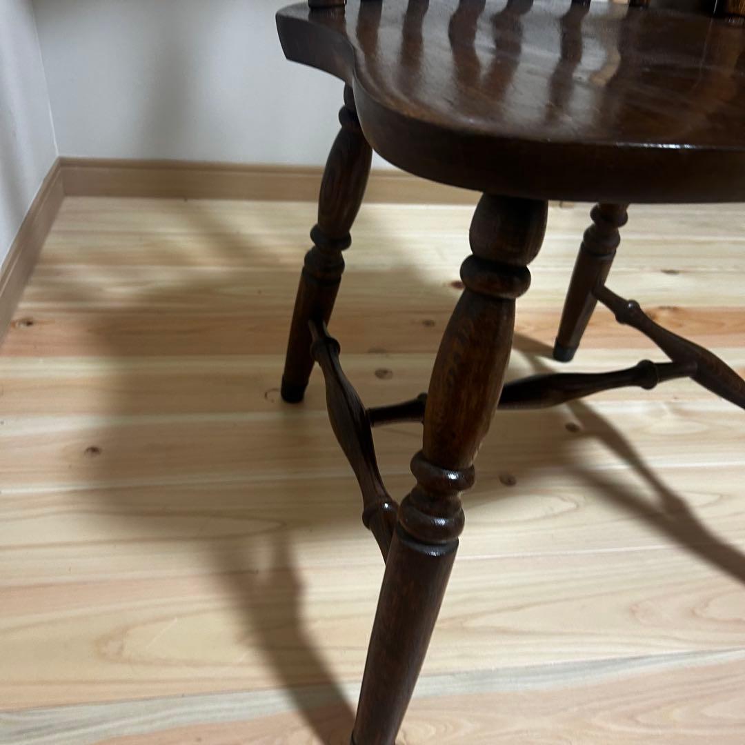 ダークブラウン ダイニングチェア　天然木