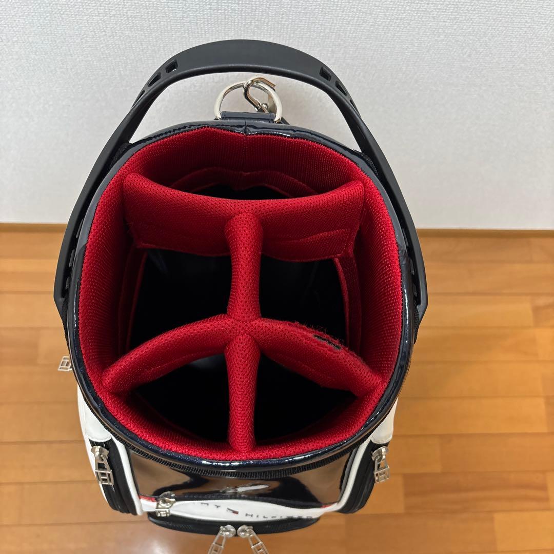   キャディバッグ ホワイト/ブルー/レッド