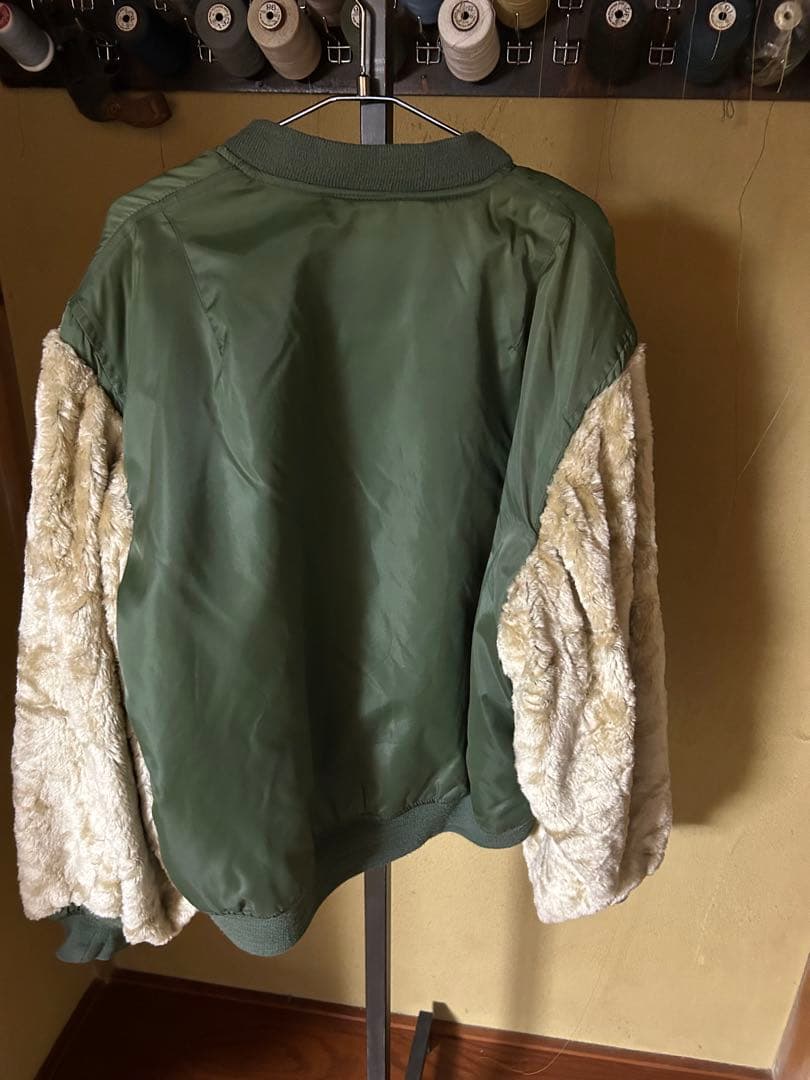 90s PHANTOMMILITARY MA-1ヴィンテージブルゾン　デカジップ