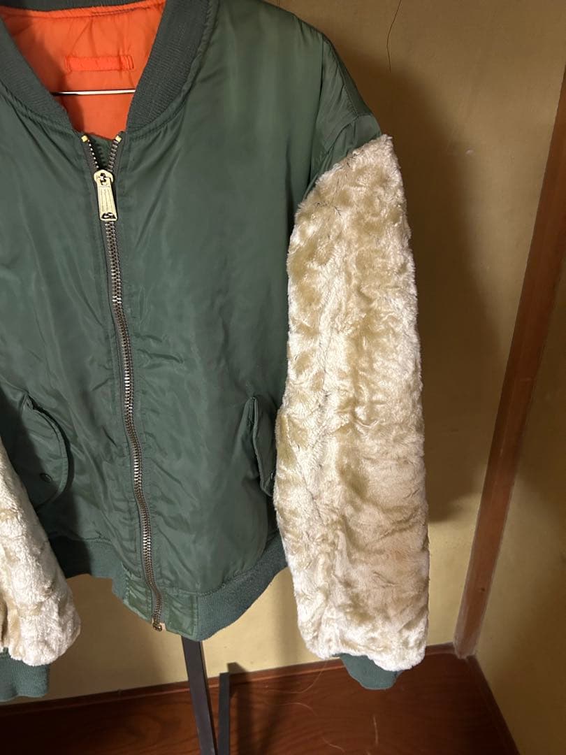 90s PHANTOMMILITARY MA-1ヴィンテージブルゾン　デカジップ